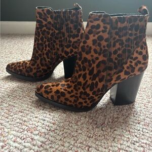 Marc Fisher Animal Print Ankle Booties